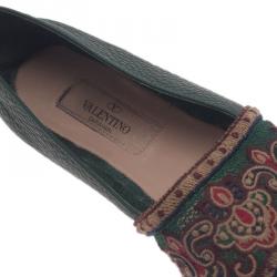 Pre Owned حذاء فالنتينو جلد إسبادريه مزخرف مقاس 38