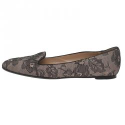 مملوكة مسبقًا Valentino Grey Lace Smoking Slippers Size 39.5