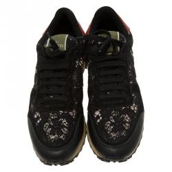 Pre Owned حذاء رياضي فالنتينو أسود برباط مكرمية مقاس 40