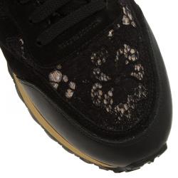 Pre Owned حذاء رياضي فالنتينو أسود برباط مكرمية مقاس 40