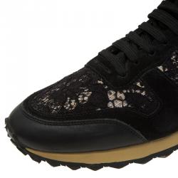 Pre Owned حذاء رياضي فالنتينو أسود برباط مكرمية مقاس 40