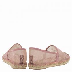Pre Owned Valentino Pink Lace Espadrilles Size 38