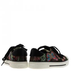 Pre Owned Valentino Multicolor Camubutterfly Embroidered Sneakers Size 36