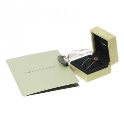 مملوكة مسبقًا Van Cleef & Arpels Sweet Alhambra Carnelian Clover Rose Gold Bracelet