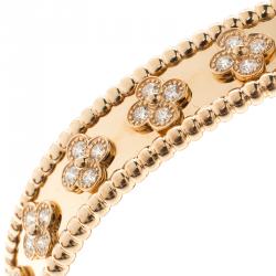 مملوكة مسبقًا Van Cleef & Arpels Perlee Clover 18k Rose Gold Bracelet M