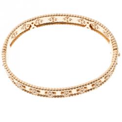 مملوكة مسبقًا Van Cleef & Arpels Perlee Clover 18k Rose Gold Bracelet M