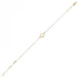 Pre Owned أسورة فان كليف آند اربلز سويت ألهامبرا عرق اللؤلؤ ذهب أصفر