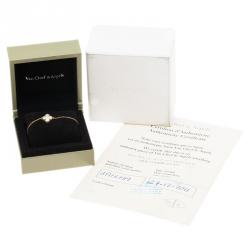 Pre Owned أسورة فان كليف آند اربلز سويت ألهامبرا عرق اللؤلؤ ذهب أصفر