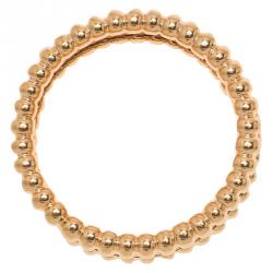 مملوكة مسبقًا Van Cleef & Arpels Perlee Signature Rose Gold Ring Size 51