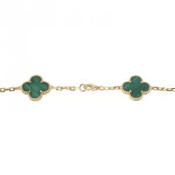 مملوكة مسبقًا عقد طويل فان كليف آند اربلز فينتدج آلهامبرا 20 مالاشيت ذهب أصفر 