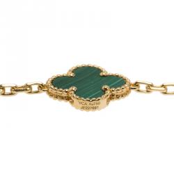 مملوكة مسبقًا عقد طويل فان كليف آند اربلز فينتدج آلهامبرا 20 مالاشيت ذهب أصفر 