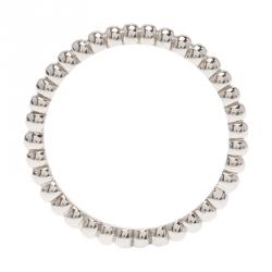 Pre Owned Van Cleef & Arpels Perlee Pearls of Gold White Gold Ring Size 49