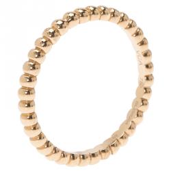 Pre Owned Van Cleef & Arpels Perlee Pearls of Gold Rose Gold Ring Size 49