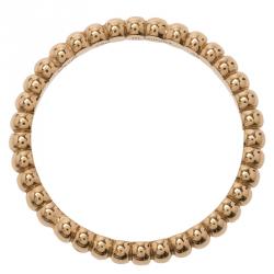 Pre Owned Van Cleef & Arpels Perlee Pearls of Gold Rose Gold Ring Size 49