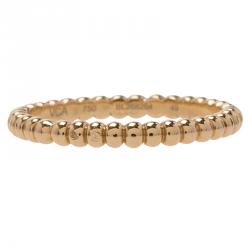 Pre Owned Van Cleef & Arpels Perlee Pearls of Gold Rose Gold Ring Size 49