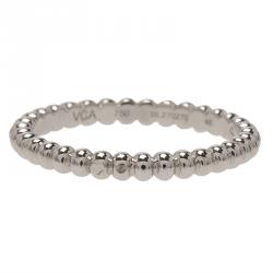 مملوكة مسبقًا Van Cleef & Arpels Perlee Pearls of Gold White Gold Ring Size 48