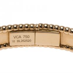 مملوكة مسبقًا سوار فان كليف آند اربلز ذهب وردي شهير لؤلؤ