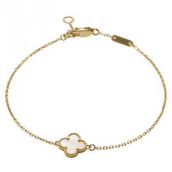 Pre Owned سوار فان كليف & أربلز سويت ألهامبرا صدف ذهب وردي