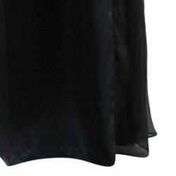 Pre Owned Vera Wang Black Sleeveless Belted Maxi Dress L