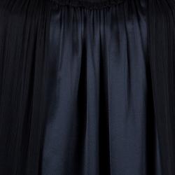 Pre Owned Vera Wang Black Sleeveless Belted Maxi Dress L