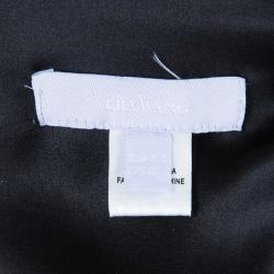 Pre Owned Vera Wang Black Sleeveless Belted Maxi Dress L