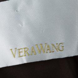 Pre Owned Vera Wang Brown Sleeveless Dress XS