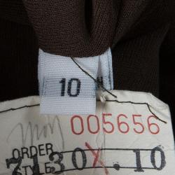 Pre Owned Vera Wang Brown Sleeveless Dress XS