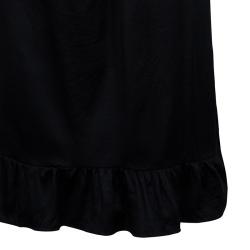 Pre Owned Lavender By Vera Wang Black Flower Detail Dress M