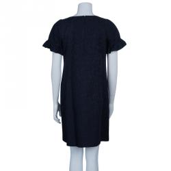 Vera Wang Grey Embellished Neck Dress M