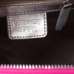 Versace Jeans Pink Patent Leather Medium Box Top Handle Bag