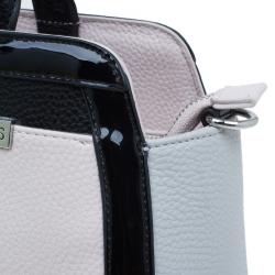 Pre Owned Versace Jeans Bi Color Pebbled Leather Tote