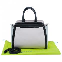 Pre Owned Versace Jeans Bi Color Pebbled Leather Tote