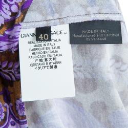 Pre Owned Versace Leopard Print Tunic Top S