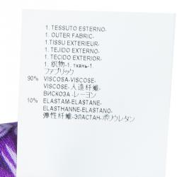 Pre Owned Versace Leopard Print Tunic Top S