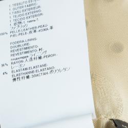 مملوكة مسبقًا Versace Beige Eyelet Studded Leather Jacket S