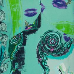 Pre Owned فستان فيرساتشي كولكشن بلا أكمام نقوش متعددة الألوان M