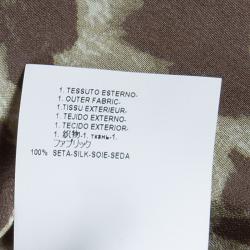 Pre Owned Versace Blue Animal Print Sleeveless Silk Dress M