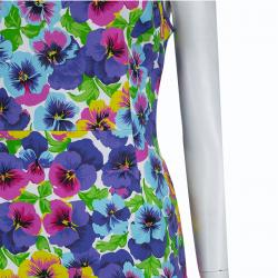 Pre Owned Versace Multicolor Floral Print Sleeveless Dress M