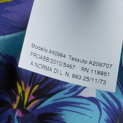 Pre Owned Versace Multicolor Floral Print Sleeveless Dress M