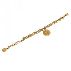 Versace Icon Medusa Crystal Studded Gold Tone Bracelet
