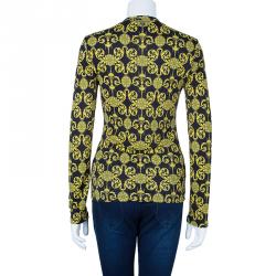 Pre Owned Versace Baroque-Print Top M