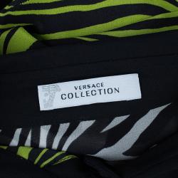 مملوكة مسبقًا Versace Yellow Printed Chiffon Shirt M