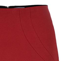 Pre Owned Versace Collection Red Pencil Skirt M