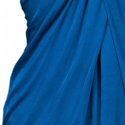 Pre Owned Versace Blue Sleeveless Stretch Top M