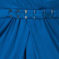 Pre Owned Versace Blue Sleeveless Stretch Top M