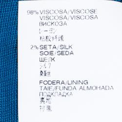 Pre Owned Versace Blue Sleeveless Stretch Top M