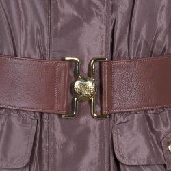 Pre Owned Versace Dusty Pink Technical Belted Jacket M