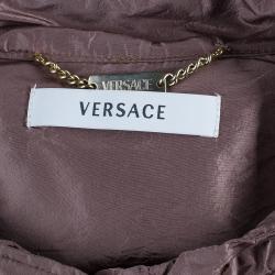 Pre Owned Versace Dusty Pink Technical Belted Jacket M