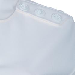 Pre Owned توب فيرساتشي أبيض بأكمام قصيرة S