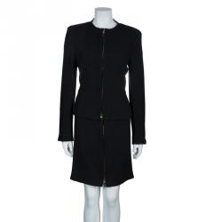 Pre Owned Versace Black Skirt Suit L